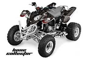 Polaris Predator 500 ATV Graphic Kit - 2002-2011 Bone Collector Black