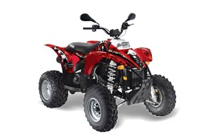 Polaris Scrambler / Trailblazer 500 ATV Graphic Kit - 1985-2009 Reaper Red