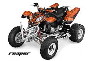 Polaris Predator 500 ATV Graphic Kit - 2002-2011 Reaper Orange