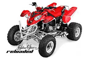 Polaris Predator 500 ATV Graphic Kit - 2002-2011 Reloaded Red