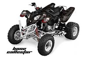 Polaris Predator 500 ATV Graphic Kit - 2002-2011 Bone Collector Black