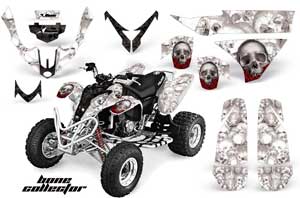 Polaris Predator 500 ATV Graphic Kit - 2002-2011 Bone Collector White