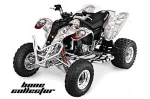 Polaris Predator 500 ATV Graphic Kit - 2002-2011 Bone Collector White