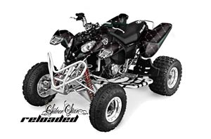 Polaris Predator 500 ATV Graphic Kit - 2002-2011 Silver Star - Reloaded White