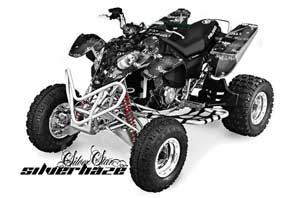 Polaris Predator 500 ATV Graphic Kit - 2002-2011 Silver Star - Silverhaze White