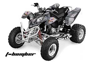 Polaris Predator 500 ATV Graphic Kit - 2002-2011 T Bomber Silver