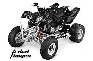 Polaris Predator 500 ATV Graphic Kit - 2002-2011 Tribal Flames Black
