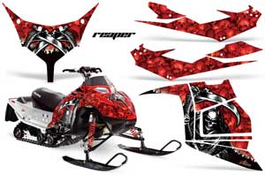Polaris IQ Race 600 Sled Graphic Kit - All Years Reaper Red