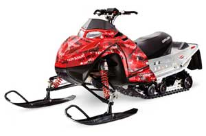 Polaris IQ Race 600 Sled Graphic Kit - All Years Silver Star - Silverhaze Red
