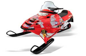Polaris Edge Sled Graphic Kit - All Years T Bomber Red