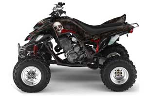 Yamaha Raptor 660 ATV Graphic Kit - 2001-2005 Bone Collector Black