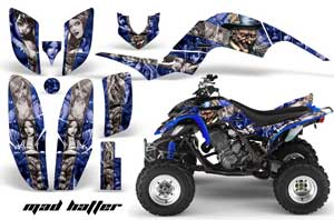 Yamaha Raptor 660 ATV Graphic Kit - 2001-2005 Mad Hatter Blue
