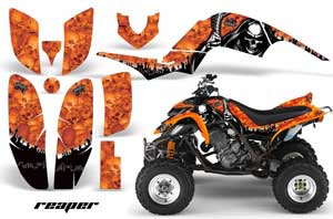 Yamaha Raptor 660 ATV Graphic Kit - 2001-2005 Reaper Orange