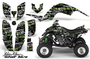 Yamaha Raptor 660 ATV Graphic Kit - 2001-2005 Silver Star - Silverhaze Green