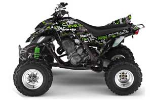 Yamaha Raptor 660 ATV Graphic Kit - 2001-2005 Silver Star - Silverhaze Green
