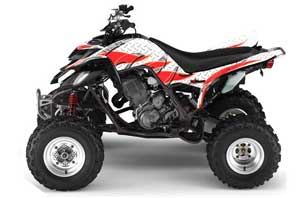 Yamaha Raptor 660 ATV Graphic Kit - 2001-2005 Tribal Flames Red