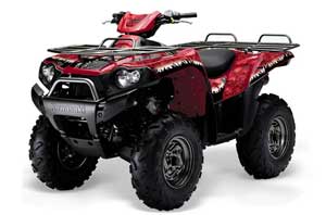 Kawasaki Brute Force 650i 4x4 ATV Graphic Kit - 2004-2012 Reaper Red