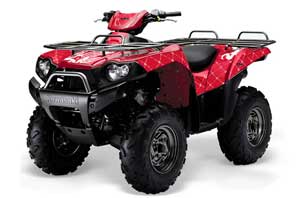 Kawasaki Brute Force 750 / 750i ATV Graphic Kit - 2005-2011 Silver Star - Reloaded White