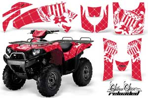 Kawasaki Brute Force 750 / 750i ATV Graphic Kit - 2005-2011 Silver Star - Reloaded White