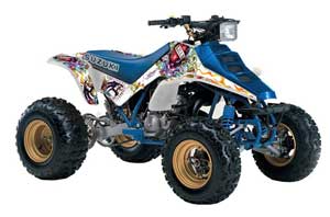 Suzuki LT 250 / 250 R ATV Graphic Kit - 1985-1992 Ed Hardy - Love Kills White