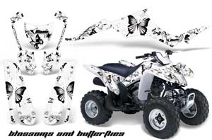 Suzuki LTZ 250 ATV Graphic Kit - 2004-2011 Blossoms Butterfly White
