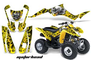 Suzuki LTZ 250 ATV Graphic Kit - 2004-2011 Motorhead Yellow