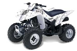 Suzuki LTZ 250 ATV Graphic Kit - 2004-2011 Silver Star - Reloaded White