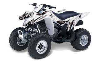 Suzuki LTZ 250 ATV Graphic Kit - 2004-2011 Tribal Flames Black