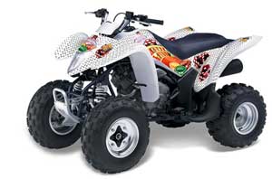 Suzuki LTZ 250 ATV Graphic Kit - 2004-2011 Vegas Baller White