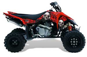 Suzuki LTR 450 ATV Graphic Kit - 2006-2009 Bone Collector Red