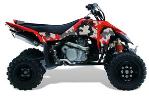 Suzuki LTR 450 ATV Graphic Kit - 2006-2009 Camoplate Red