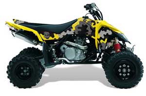 Suzuki LTR 450 ATV Graphic Kit - 2006-2009 Camoplate Yellow