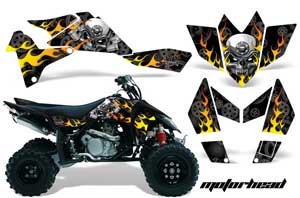 Suzuki LTR 450 ATV Graphic Kit - 2006-2009 Motorhead Black