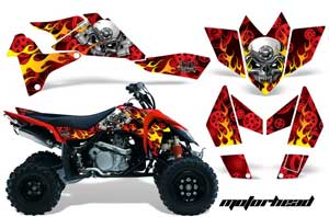 Suzuki LTR 450 ATV Graphic Kit - 2006-2009 Motorhead Red