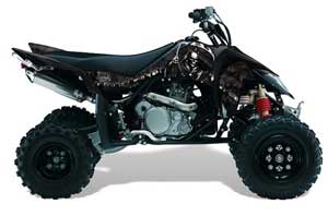 Suzuki LTR 450 ATV Graphic Kit - 2006-2009 Reaper Black