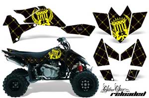 Suzuki LTR 450 ATV Graphic Kit - 2006-2009 Silver Star - Reloaded Yellow