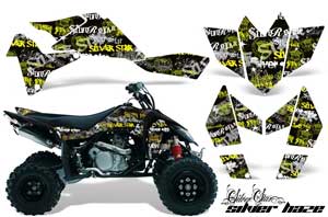 Suzuki LTR 450 ATV Graphic Kit - 2006-2009 Silver Star - Silverhaze Yellow
