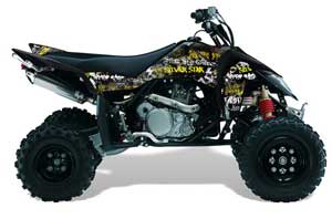 Suzuki LTR 450 ATV Graphic Kit - 2006-2009 Silver Star - Silverhaze Yellow