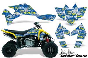 Suzuki LTR 450 ATV Graphic Kit - 2006-2009 Silver Star - Silverhaze Yellow
