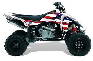 Suzuki LTR 450 ATV Graphic Kit - 2006-2009 Stars N Stripes Red