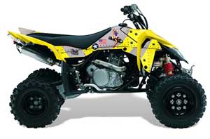 Suzuki LTR 450 ATV Graphic Kit - 2006-2009 T Bomber Yellow