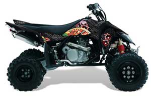 Suzuki LTR 450 ATV Graphic Kit - 2006-2009 Vegas Baller Black