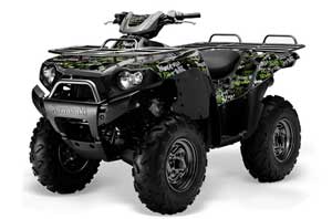 Kawasaki Brute Force 750 / 750i ATV Graphic Kit - 2005-2011 Silver Star - Silverhaze Green