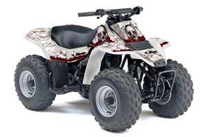 Suzuki QuadSport LT 80 ATV Graphic Kit - 1987-2006 Bone Collector White