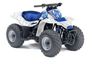 Suzuki QuadSport LT 80 ATV Graphic Kit - 1987-2006 Silver Star - Reloaded Blue
