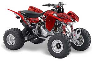Honda TRX 400 EX ATV Graphic Kit - 2008-2016 Checkered Skull Silver