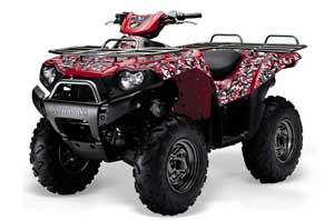 Kawasaki Brute Force 750 / 750i ATV Graphic Kit - 2005-2011 Urban Camo Red