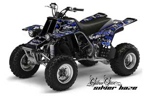 Yamaha Banshee 350 (Full Bore Plastics) ATV Graphic Kit - All Years Silver Star - Silverhaze Blue