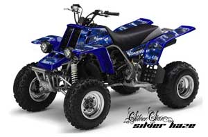 Yamaha Banshee 350 (Full Bore Plastics) ATV Graphic Kit - All Years Silver Star - Silverhaze Blue