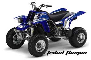 Yamaha Banshee 350 (Full Bore Plastics) ATV Graphic Kit - All Years Tribal Flames White